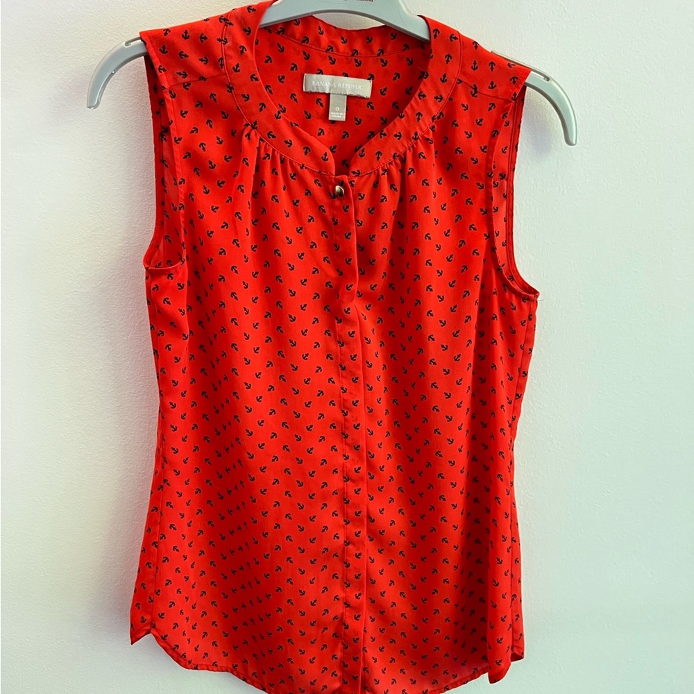 Banana Republic anchor print blouse